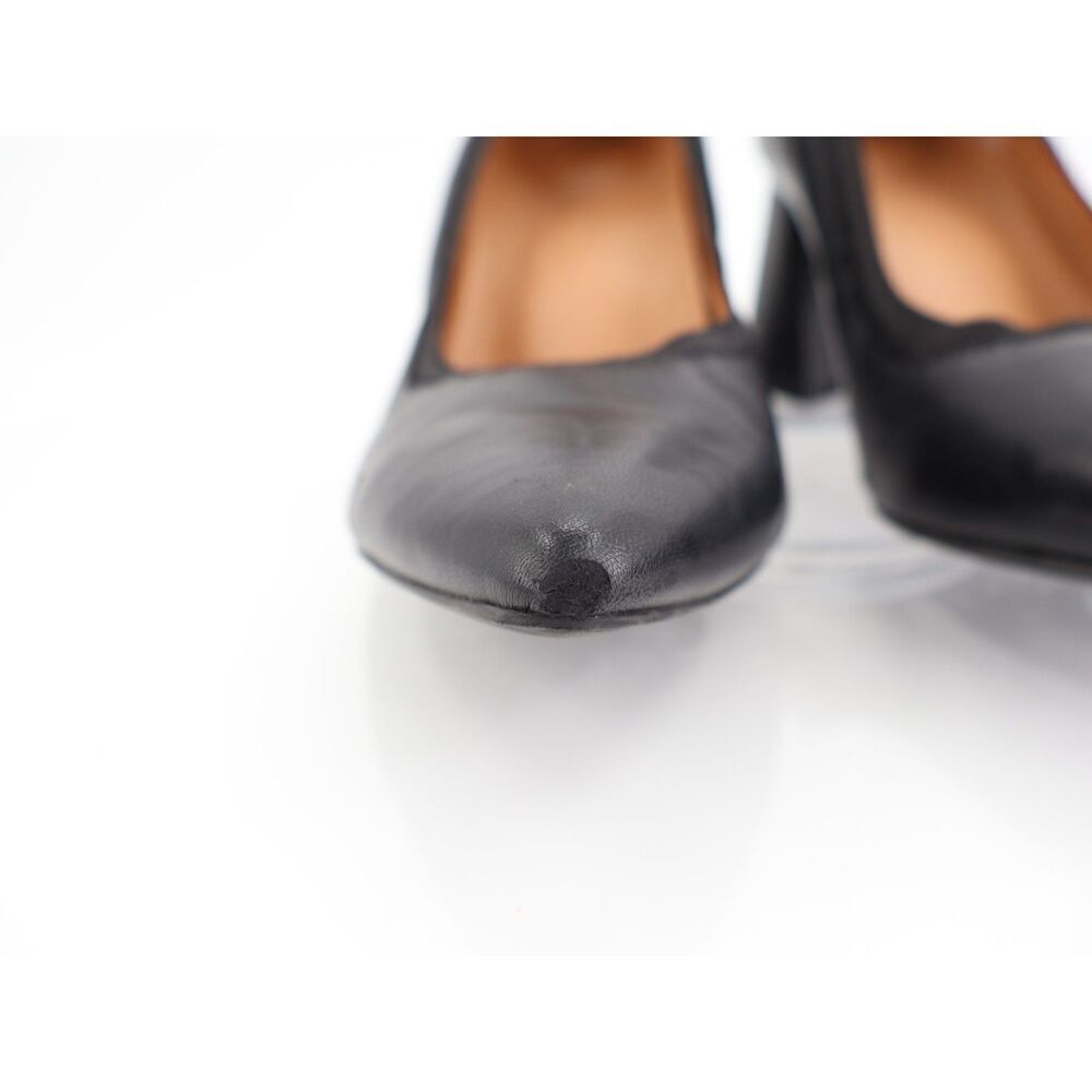 Gentle Souls Dionne Pump Womens 9.5 Black Leather Pointed Toe Block Heel - Picture 5 of 14